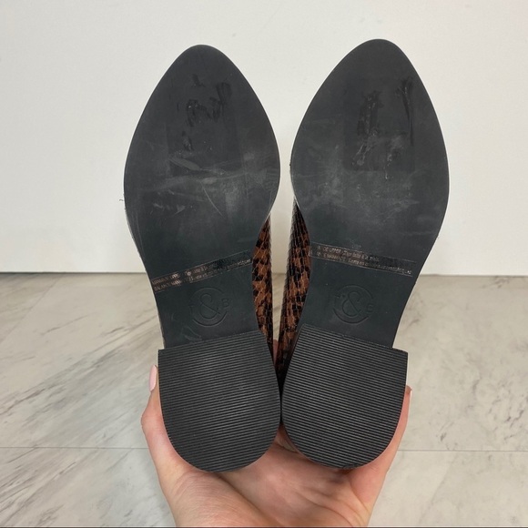 New! Treasure and Bond Farrah Studded Snakeskin Faux Leather Bootie 5 1/2 - Picture 14 of 16